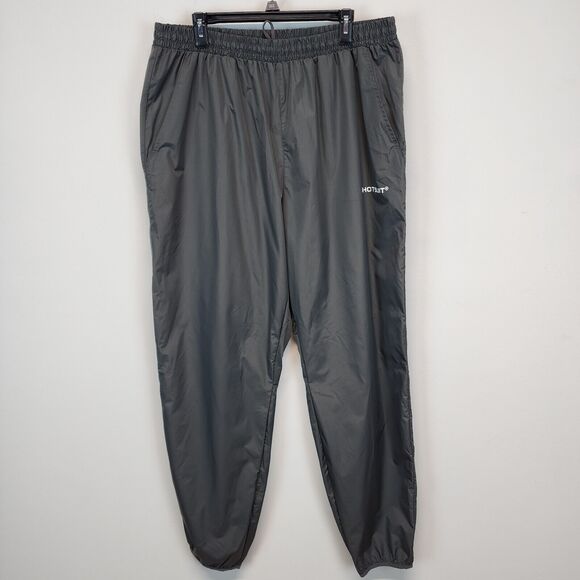 Hot Suit Sauna Pants Mens Size 3XL Gray Sweat Weight Cutting Pants Silver Tech - Picture 1 of 10